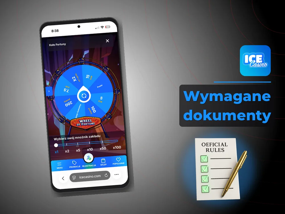 Ice Kasyno Poland - Wymagane dokumenty